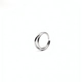 925 sterling silver double hoop nose ring by KIRO UK displayed on a clean white background