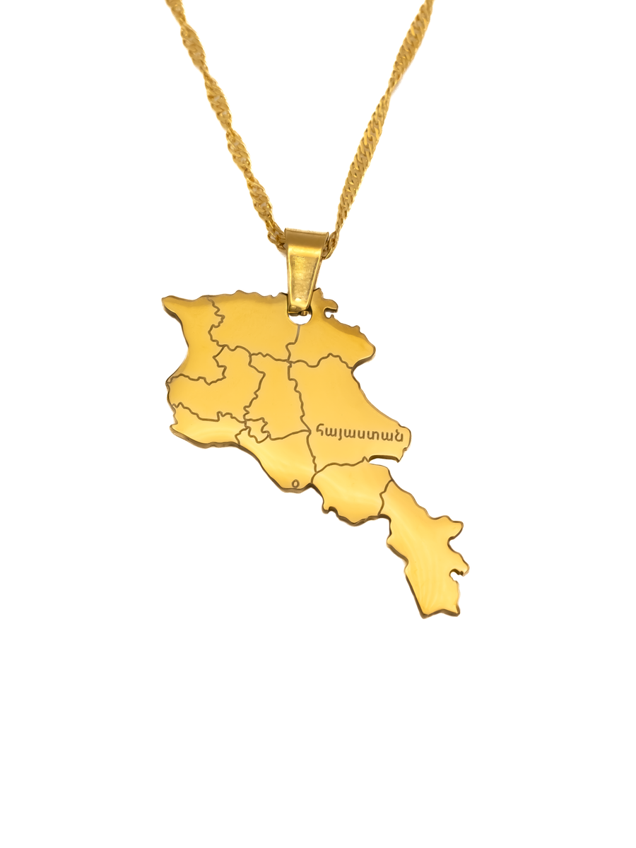 Armenia Map Necklace
