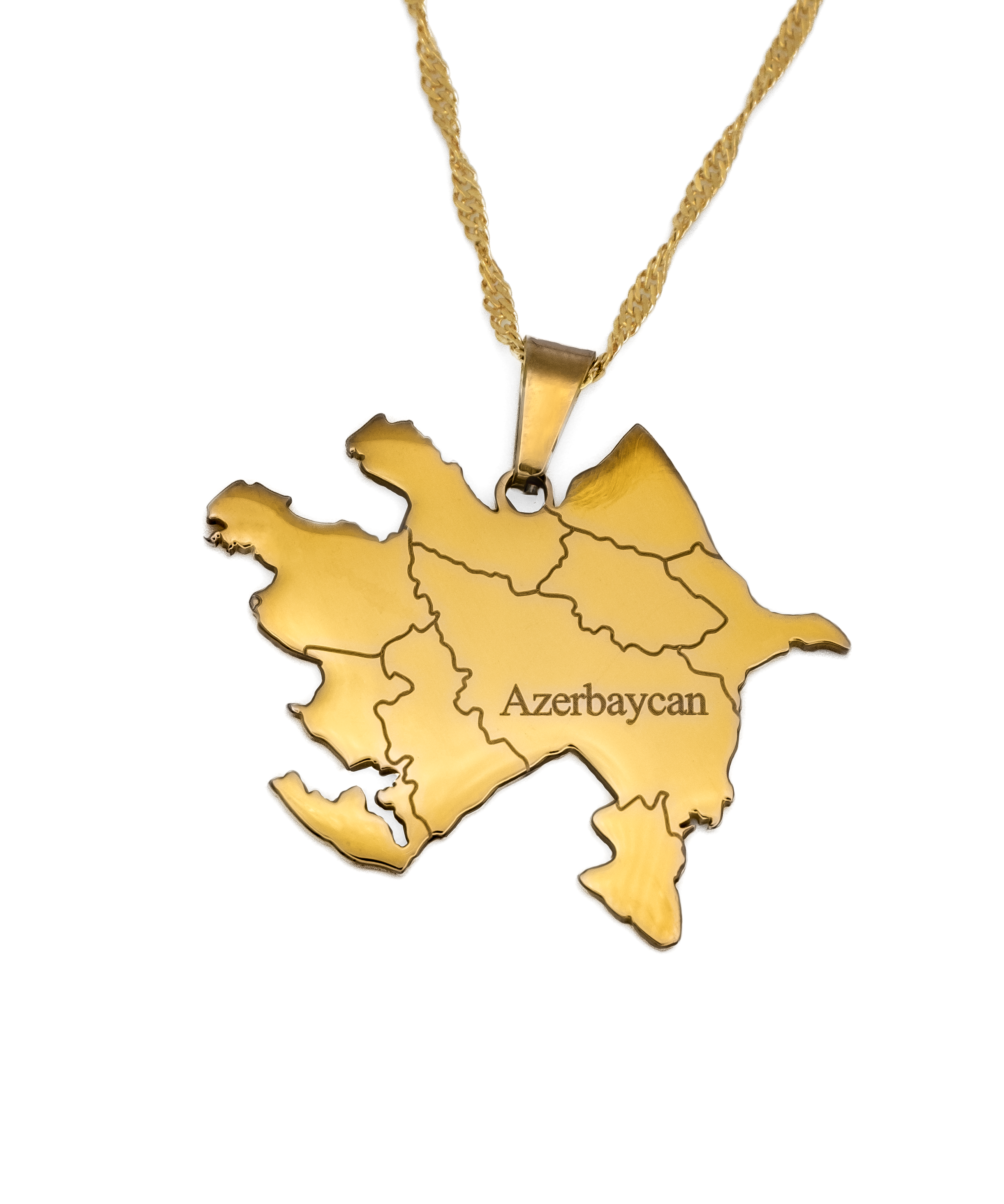 Azerbaijan Map Necklace - KIRO UK
