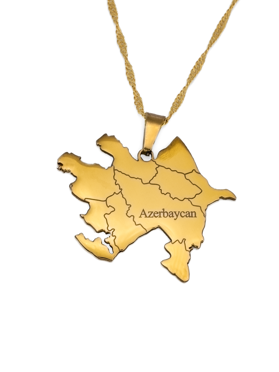 Azerbaijan Map Necklace