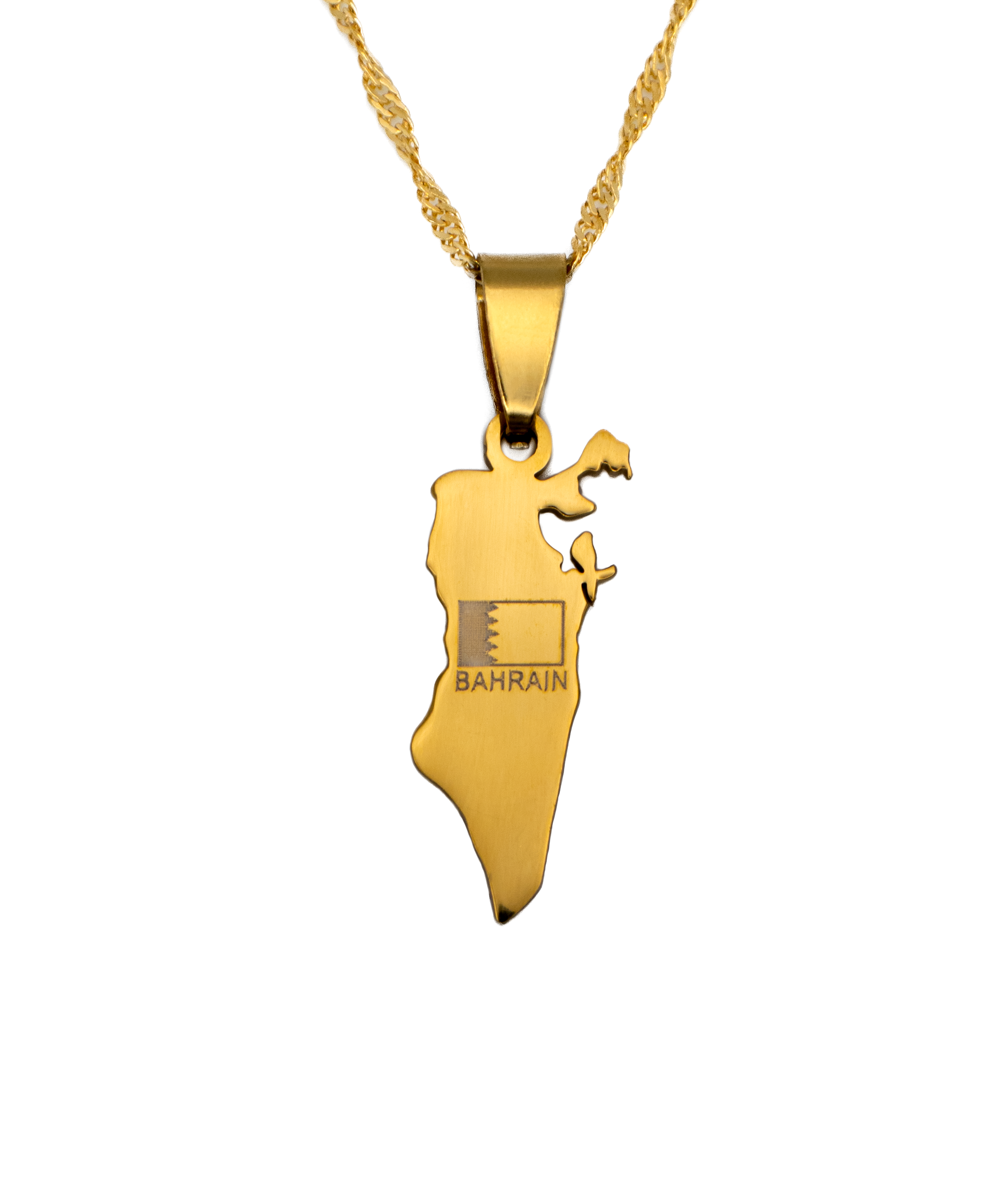 Bahrain Map Necklace - KIRO UK
