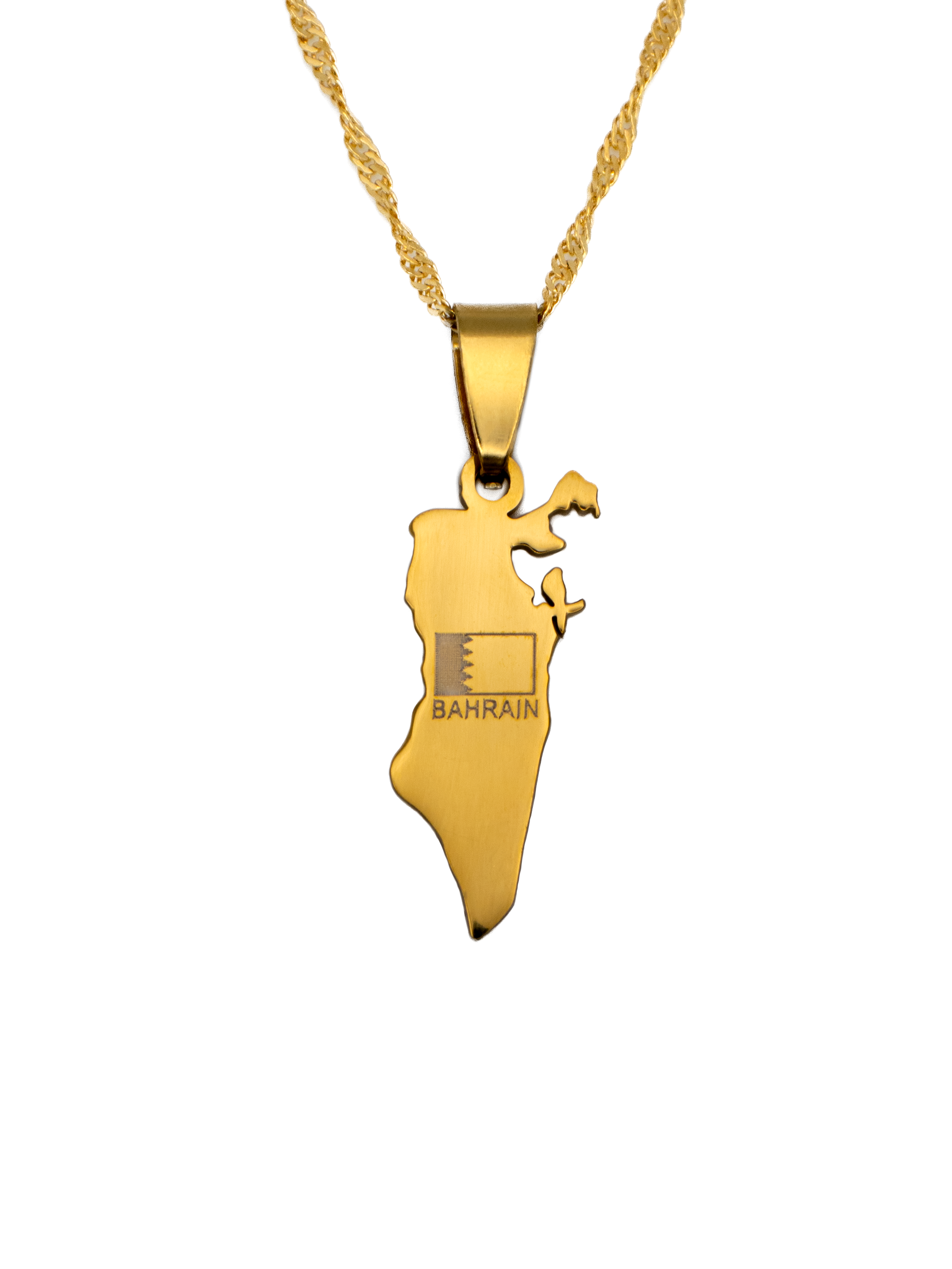 Bahrain Map Necklace - KIRO UK