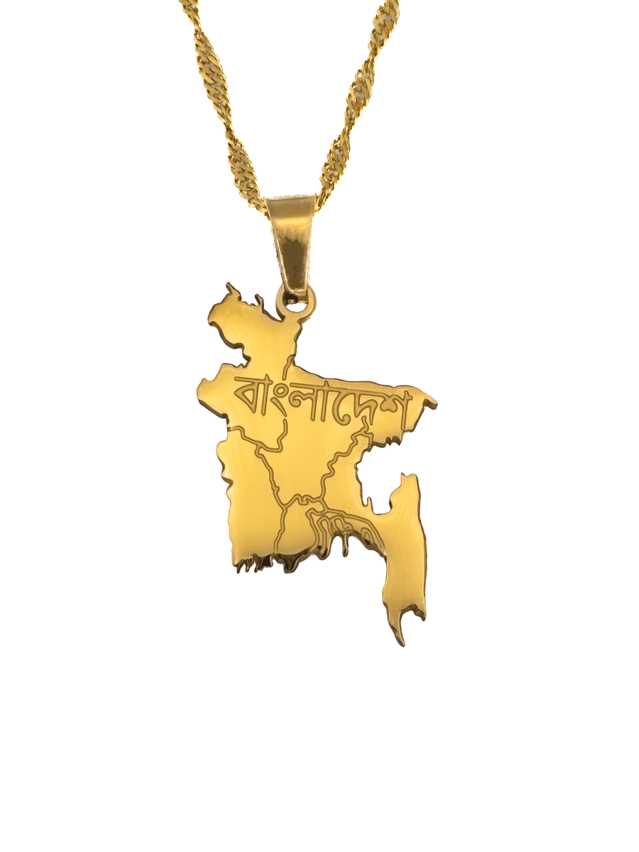 Bangladesh Map Necklace