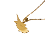 Cyprus Map Necklace - KIRO UK