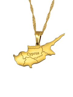 Cyprus Map Necklace - KIRO UK