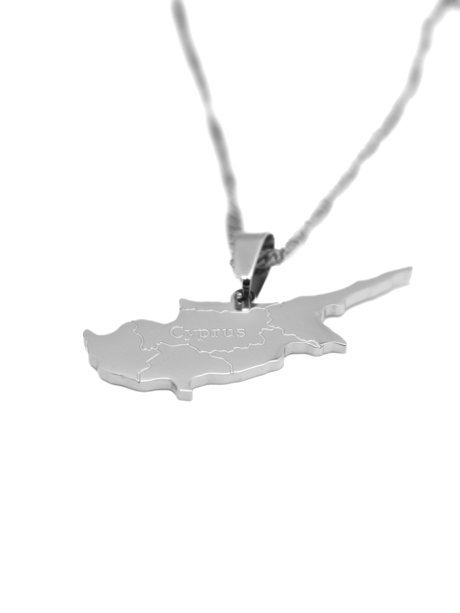 Cyprus Map Necklace