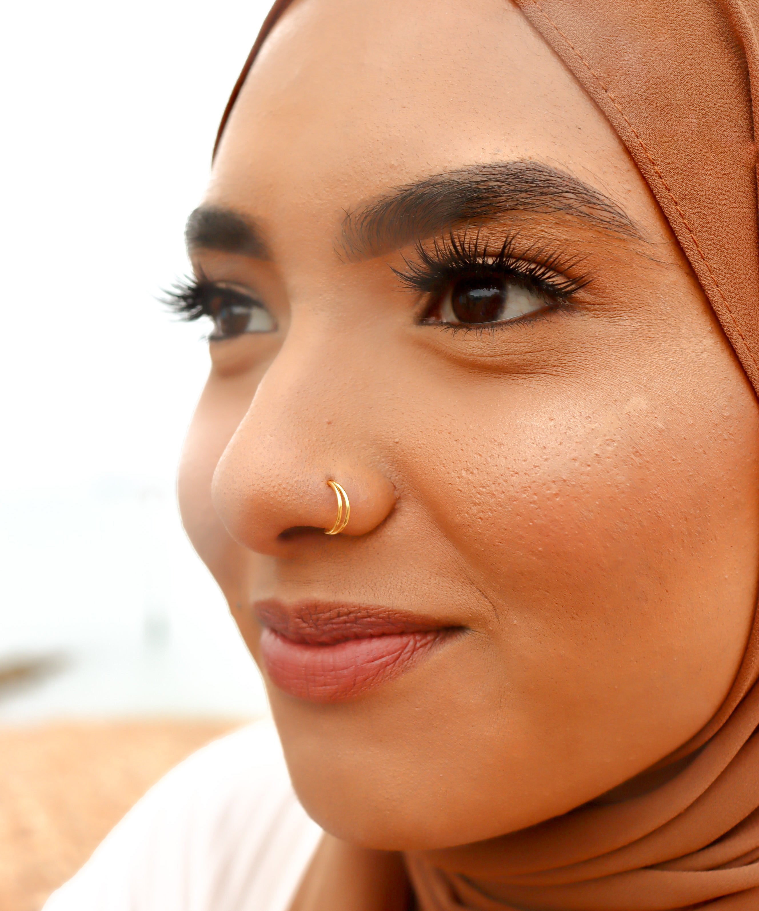 Sterling Silver Double Nose Ring - KIRO UK