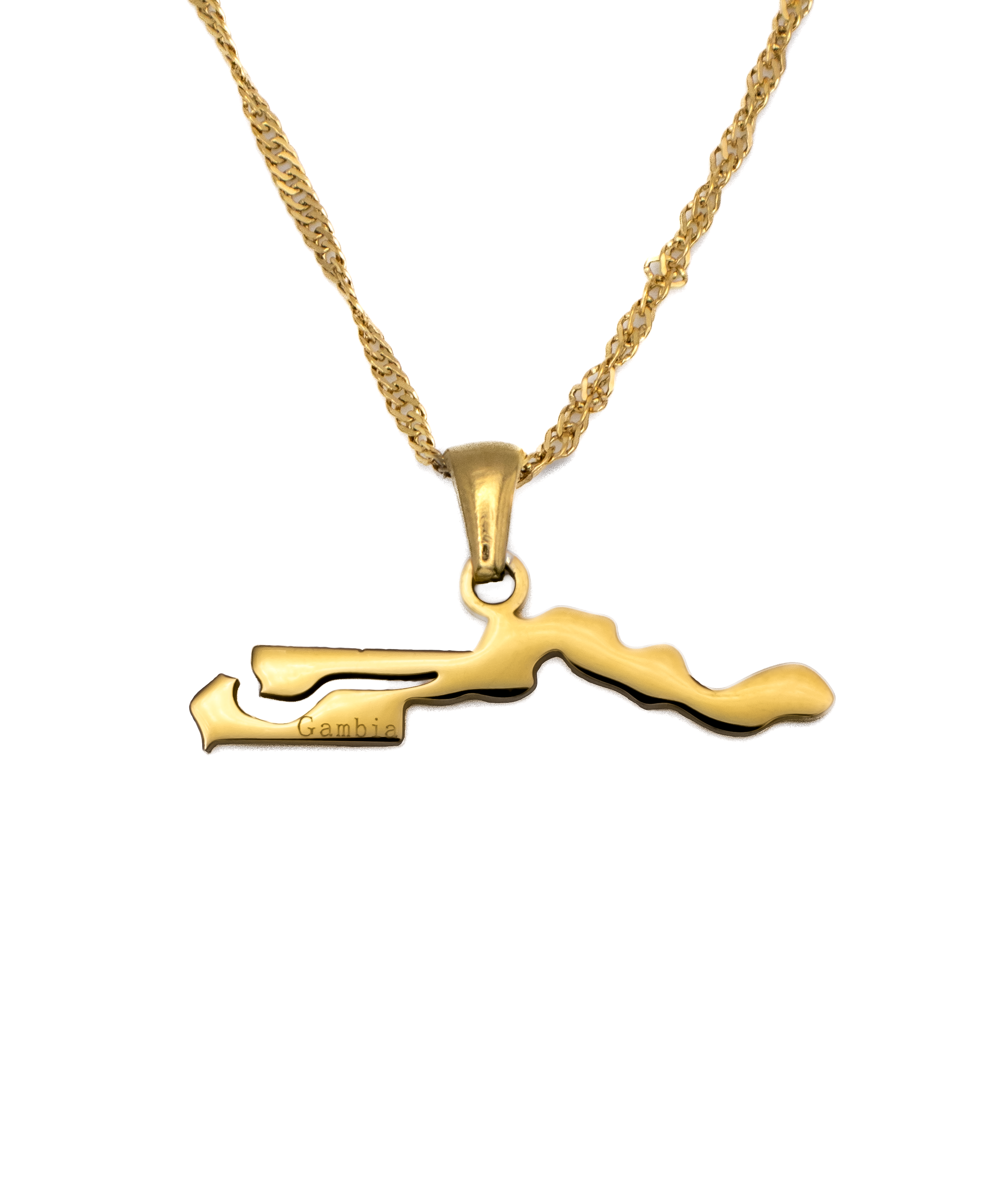 Gambia Map Necklace - KIRO UK