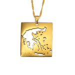 Greece Map Necklace - KIRO UK