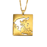 Greece Map Necklace - KIRO UK