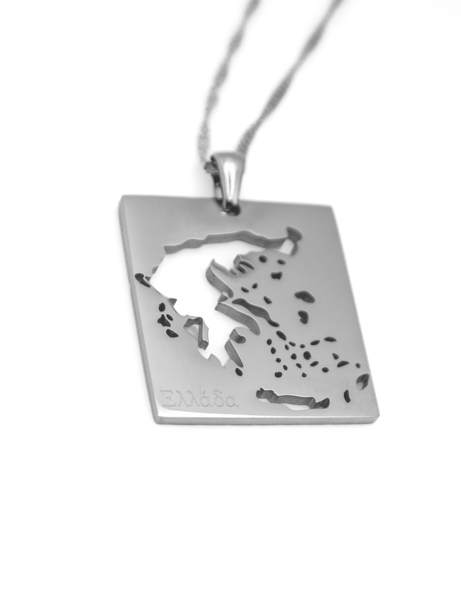 Greece Map Necklace