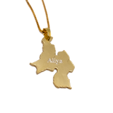 Gold Plated Custom Mixed Map Necklace - KIRO UK