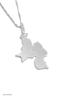 Sterling Silver Custom Mixed Map Necklace - KIRO UK