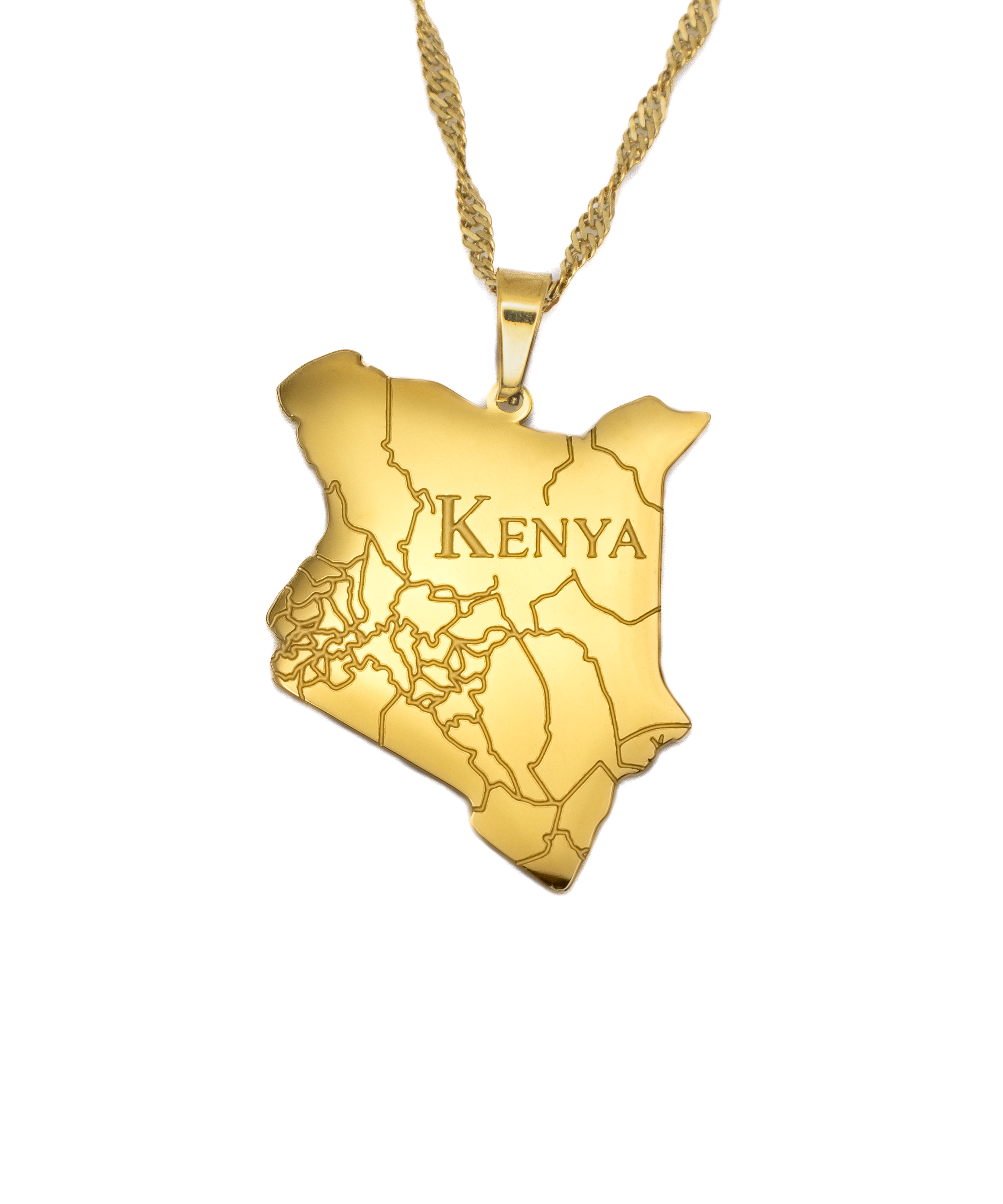 Kenya Map Necklace - KIRO UK