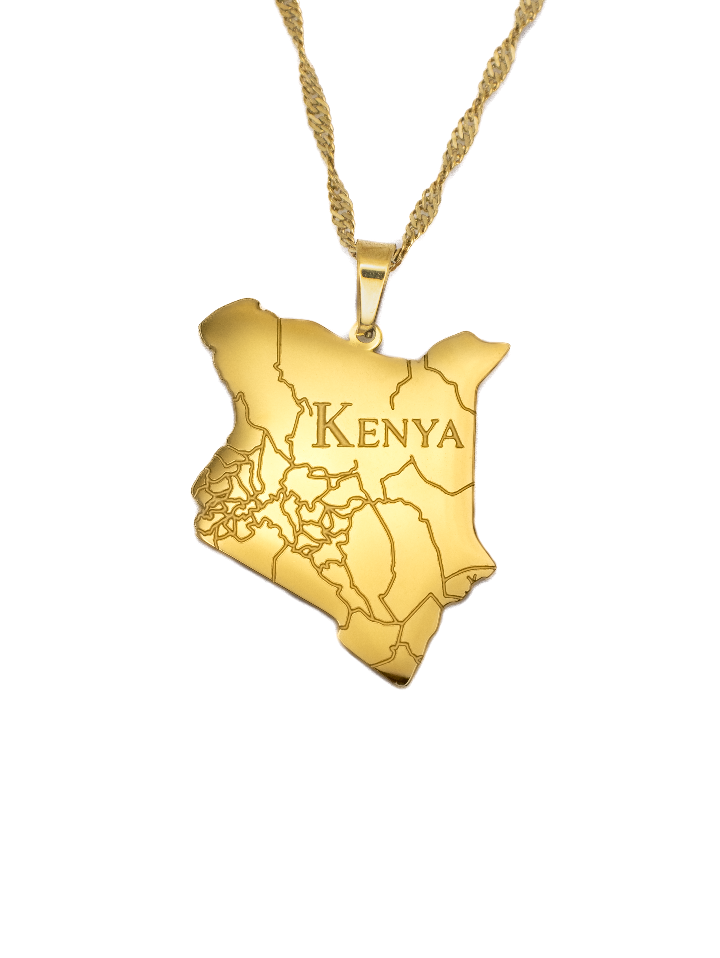 Kenya Map Necklace - KIRO UK