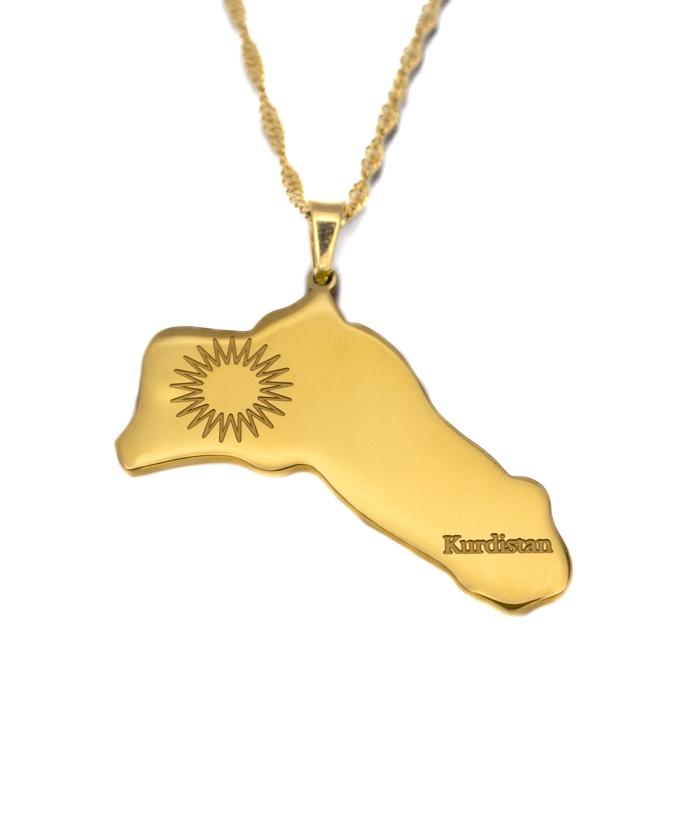 Kurdistan Map Necklace - KIRO UK