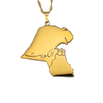 Kuwait Map Necklace - KIRO UK
