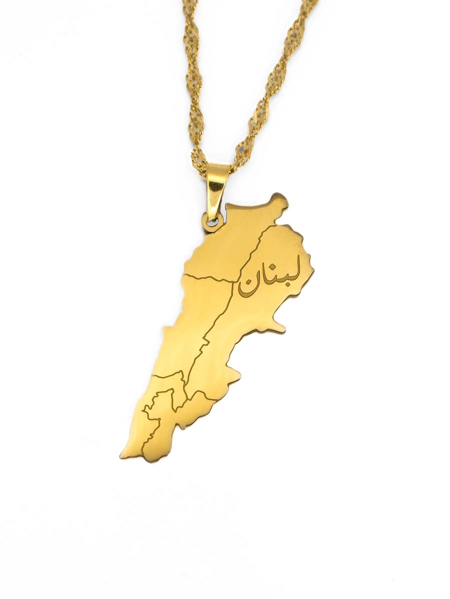 Lebanon Map Necklace