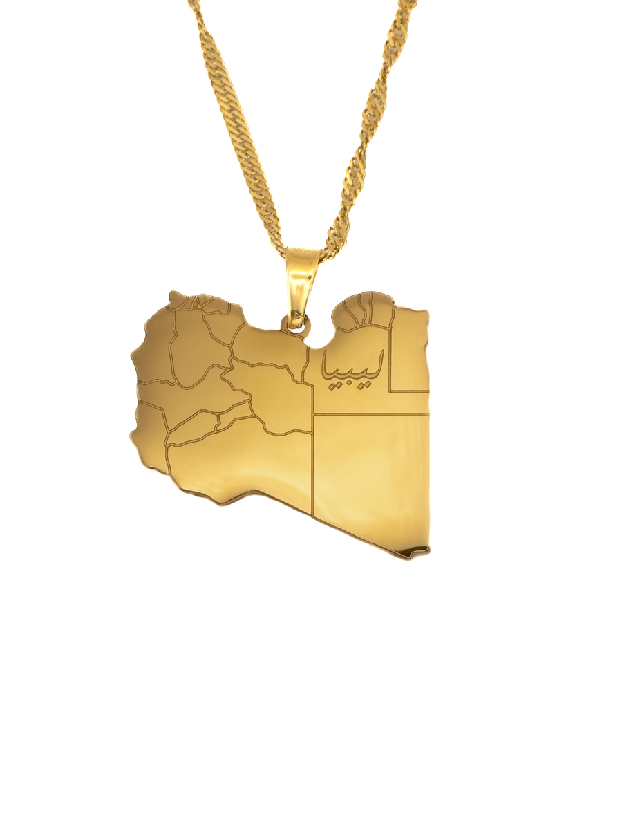 Libya Map Necklace