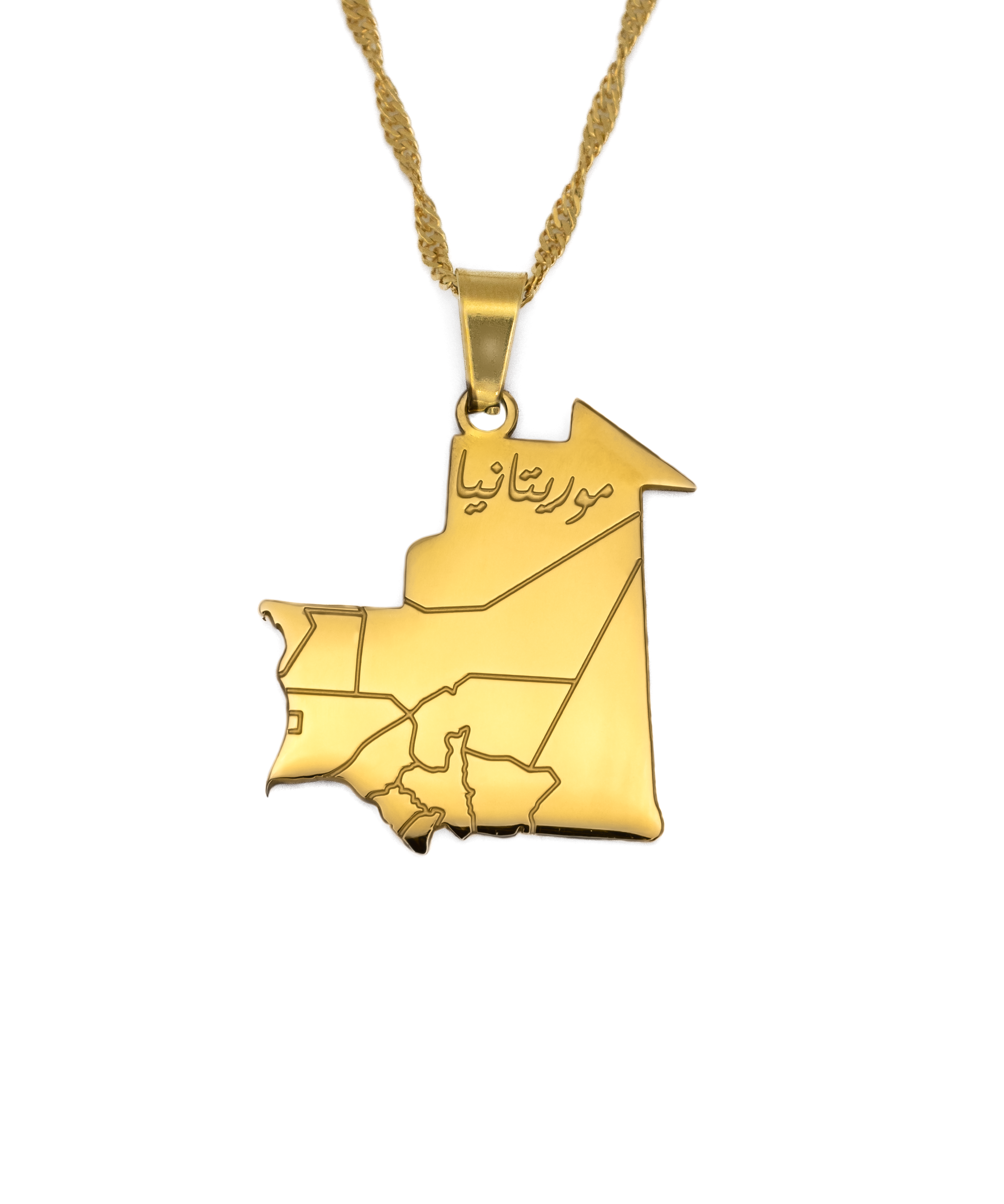 Mauritania Map Necklace - KIRO UK