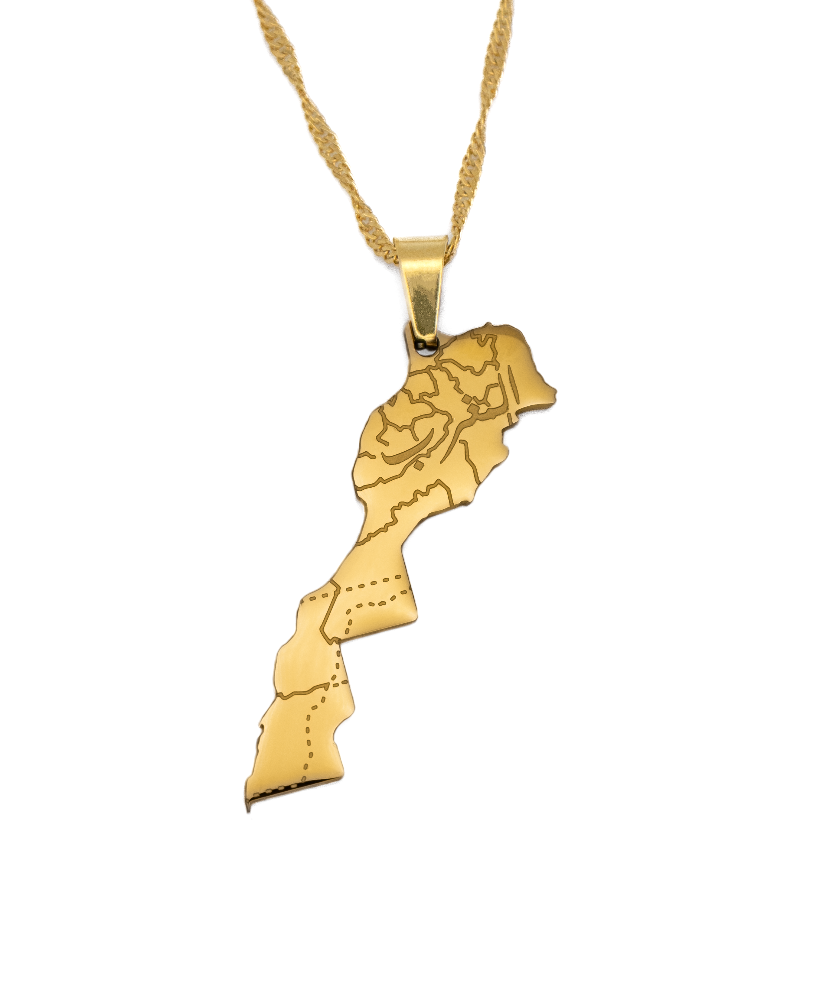 Morocco Map Necklace - KIRO UK