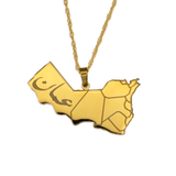 Oman Map Necklace - KIRO UK