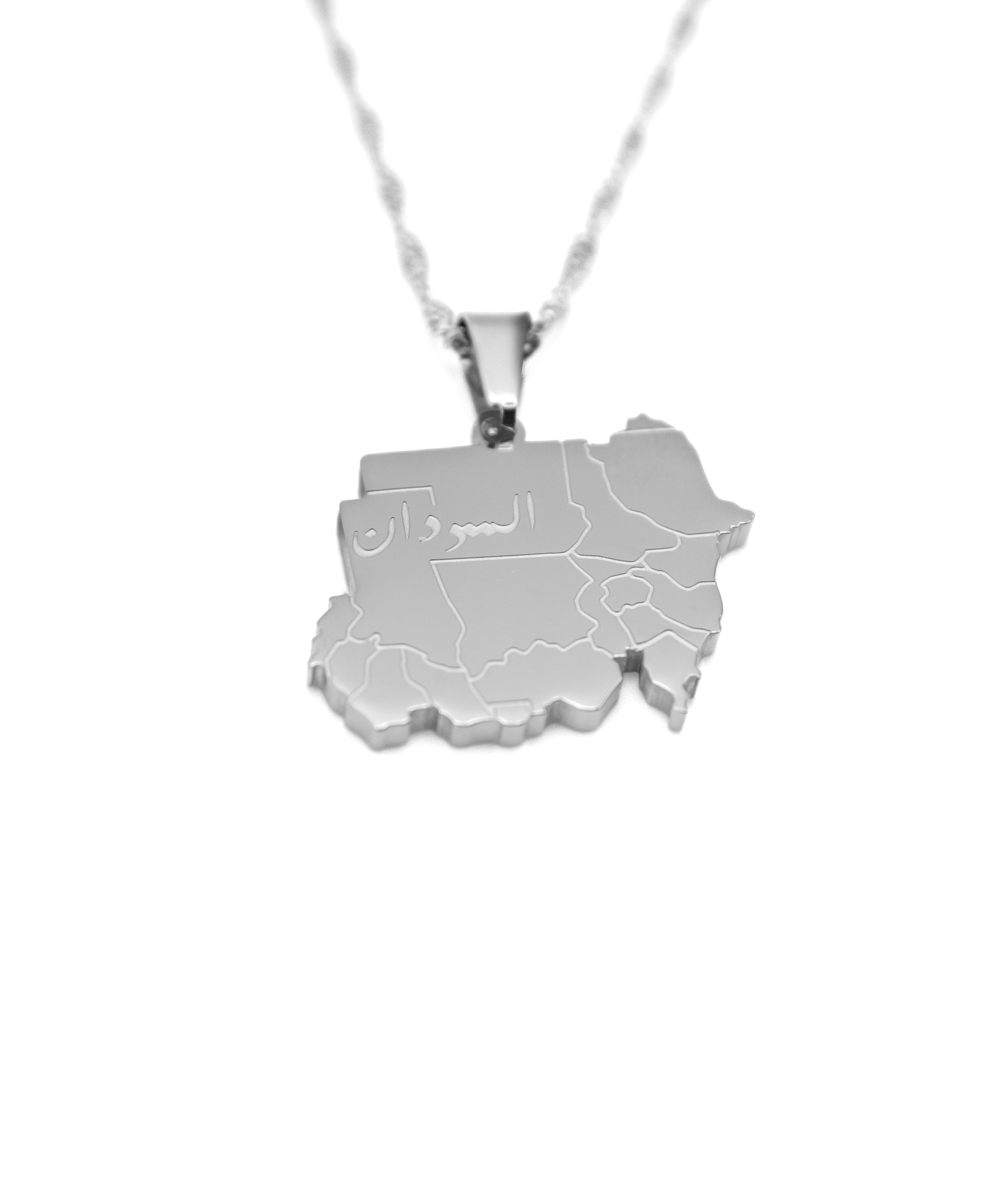 Sudan Map Necklace - KIRO UK