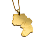 Gold Plated Custom Mixed Map Necklace - KIRO UK