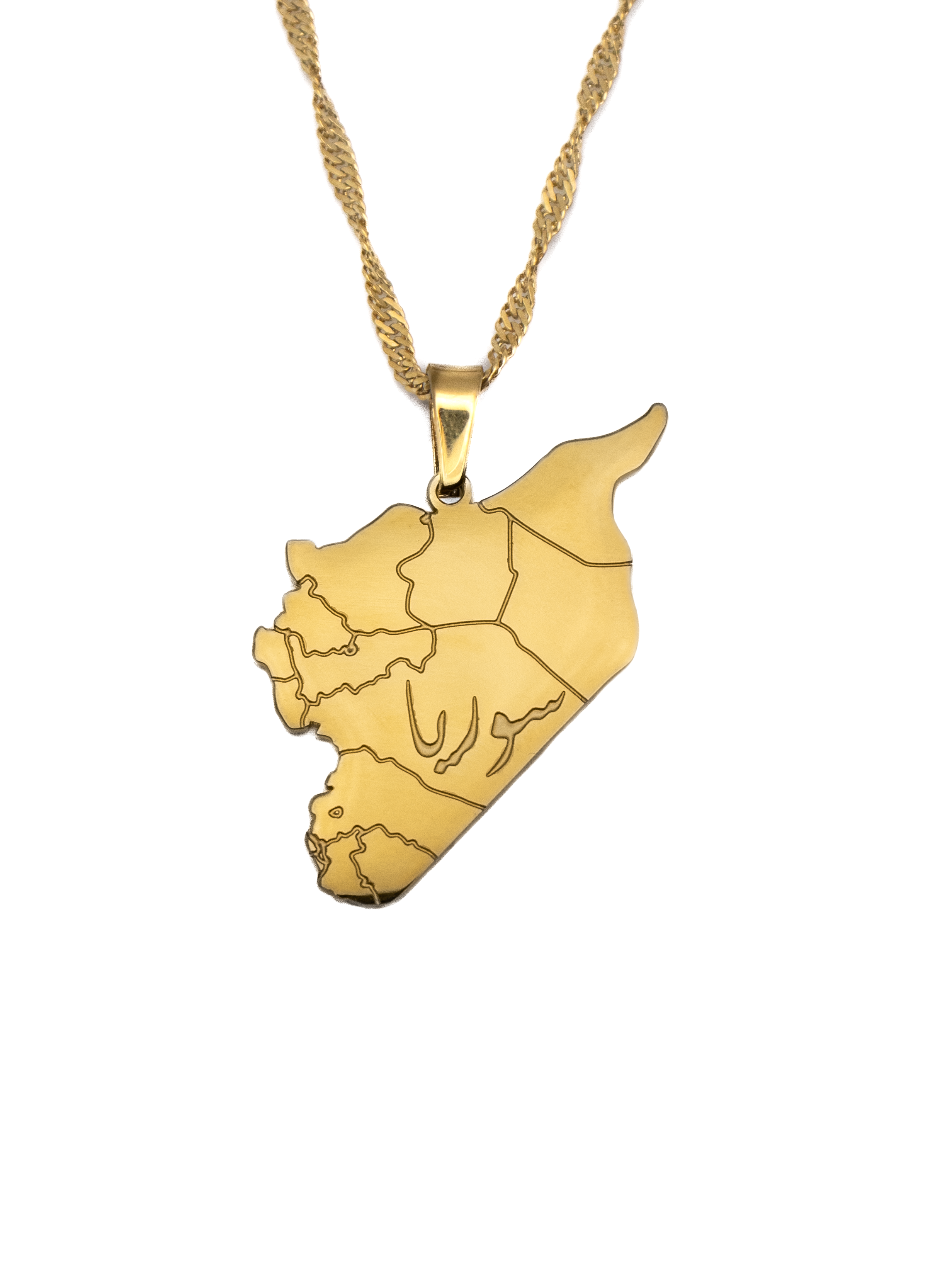 Syria Map Necklace - KIRO UK