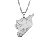 Syria Map Necklace - KIRO UK