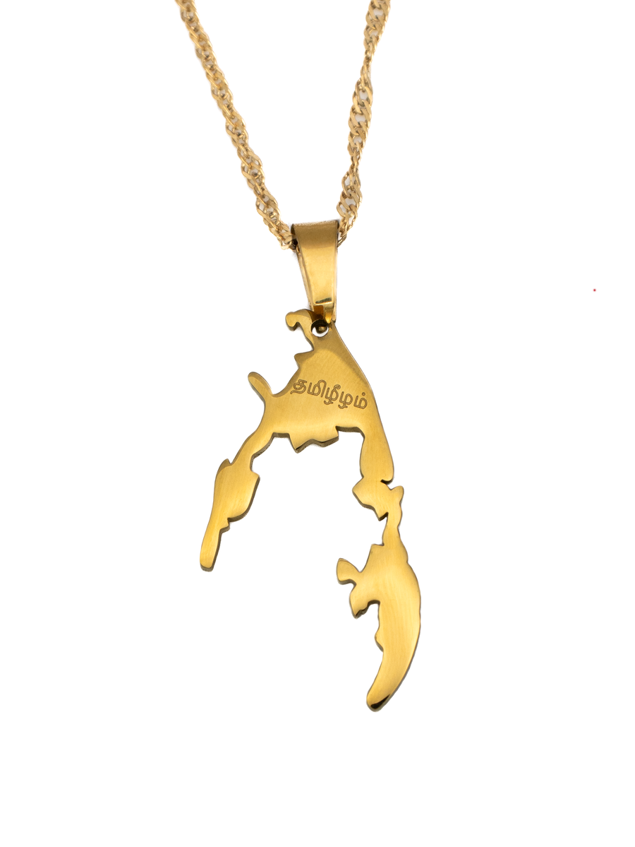 Tamil Eelam Map Necklace