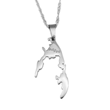 Tamil Eelam Map Necklace - KIRO UK