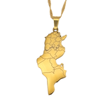 Tunisia Map Necklace - KIRO UK