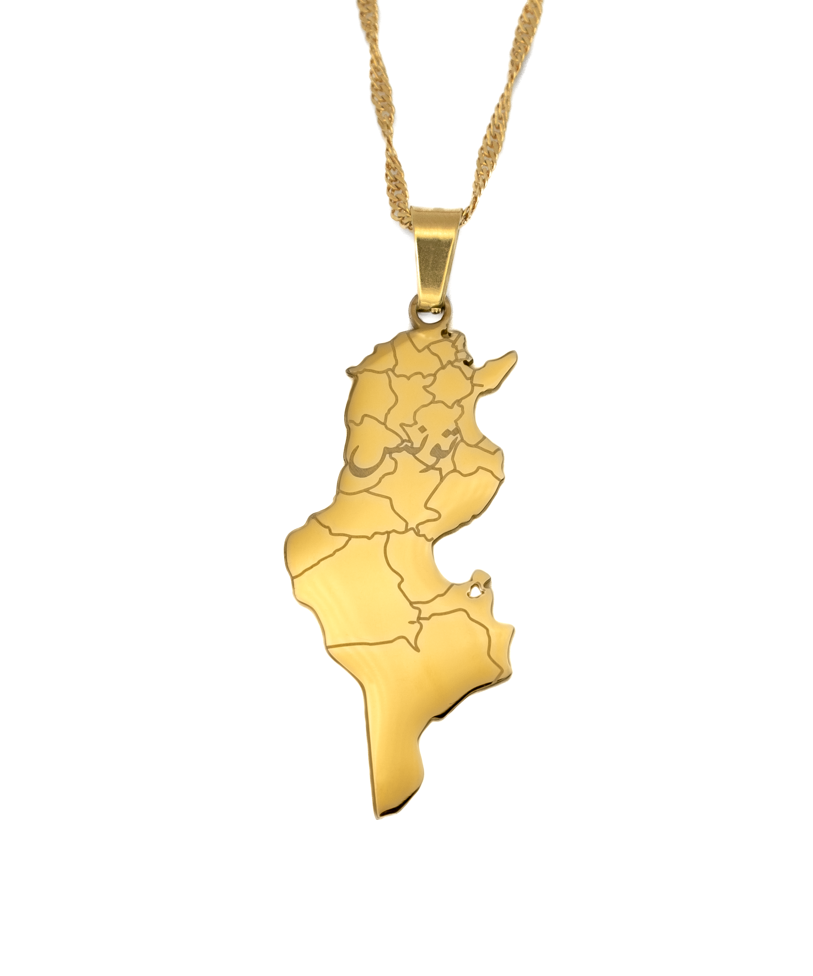 Tunisia Map Necklace - KIRO UK