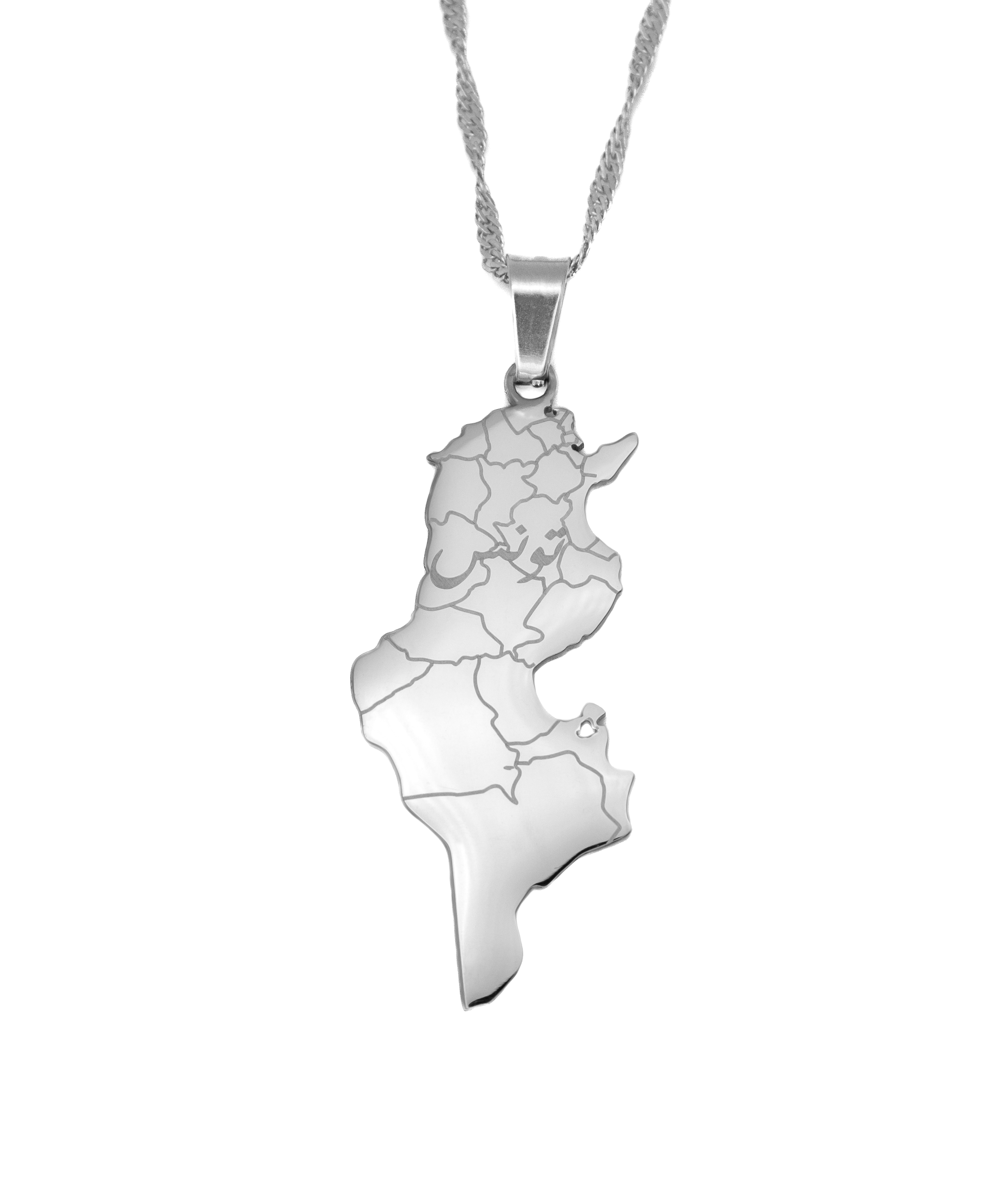 Tunisia Map Necklace - KIRO UK