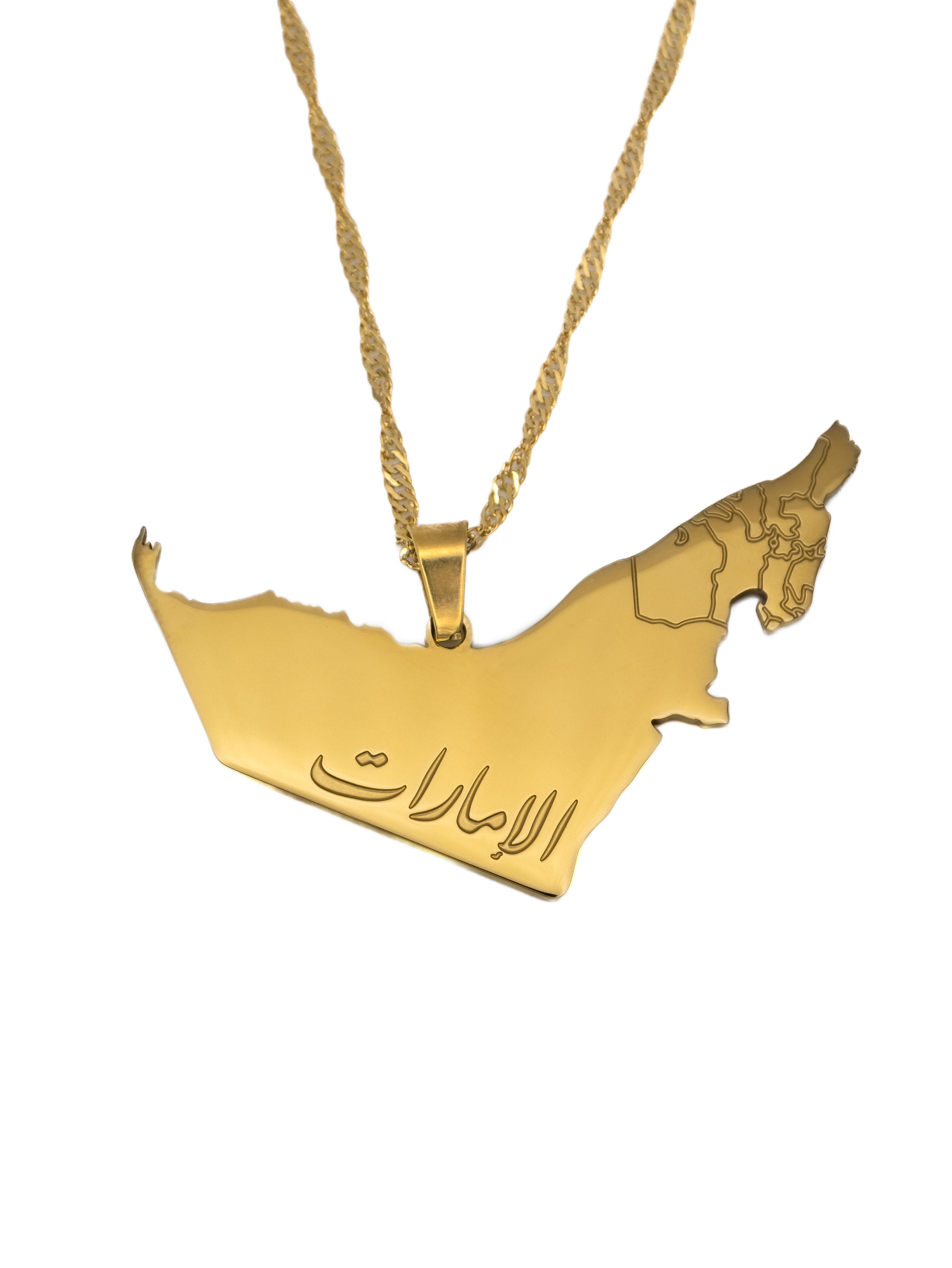UAE Map Necklace - KIRO UK