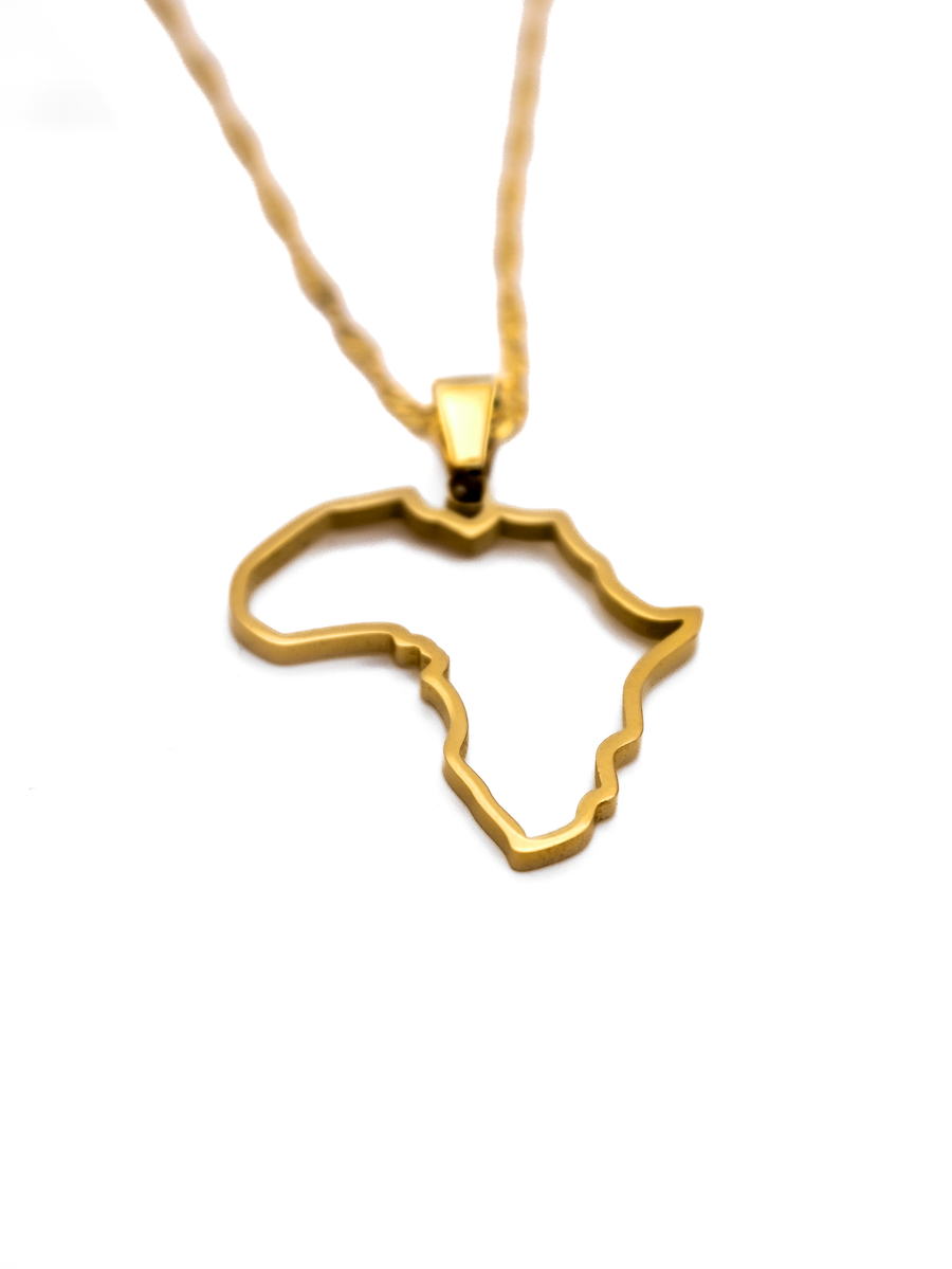Africa Outline Necklace