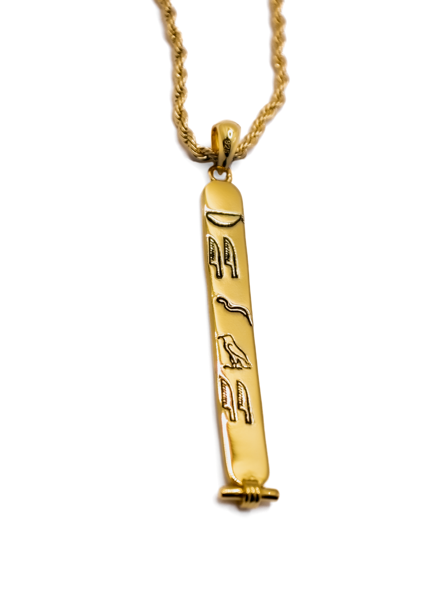 Personalised Hieroglyphic Cartouche Necklace