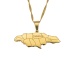 Jamaica Map Necklace - KIRO UK