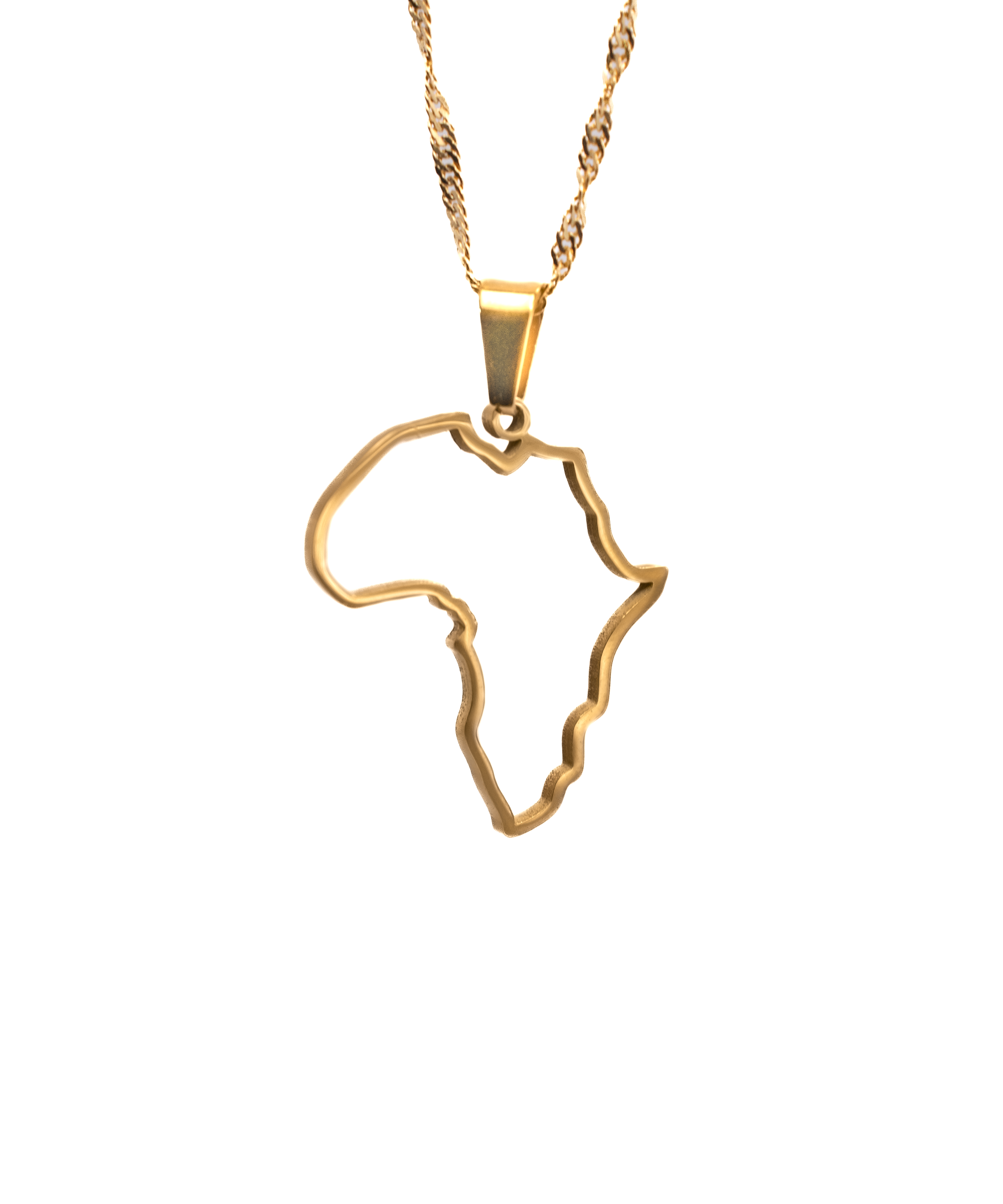Africa Outline Necklace - KIRO UK