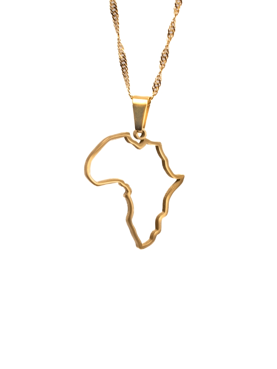Africa Outline Necklace
