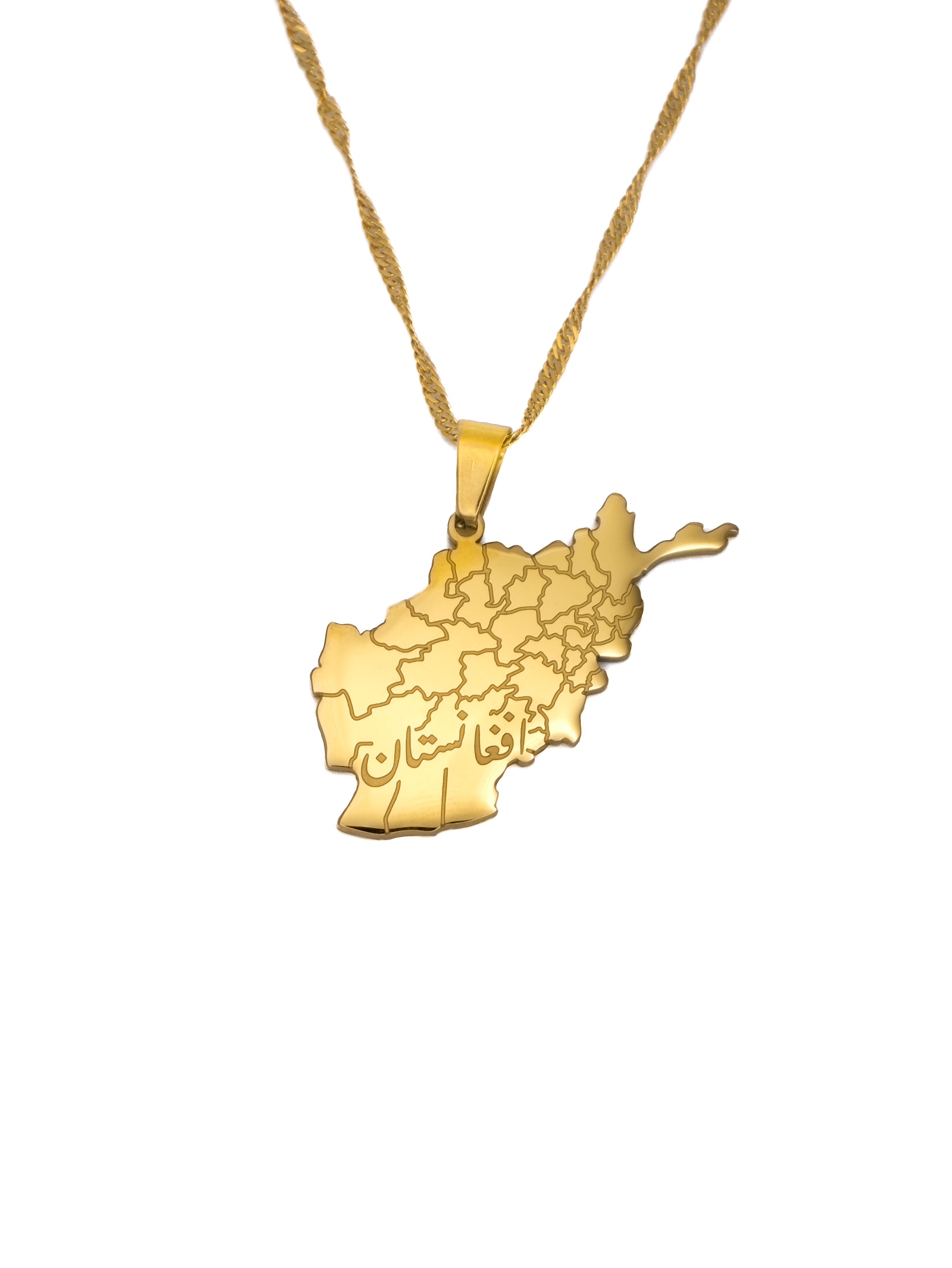 Afghanistan Map Necklace - KIRO UK