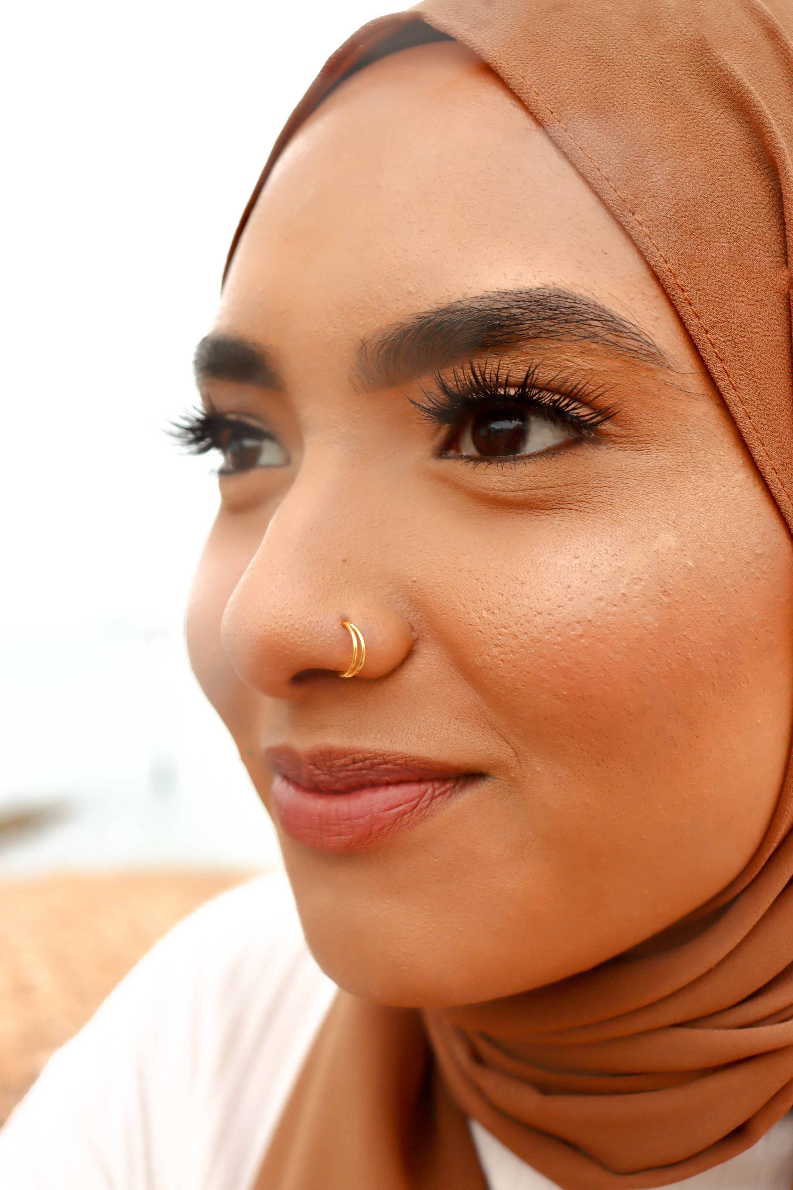 Sterling Silver Double Nose Ring - KIRO UK